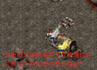 传奇烈火技能书是否只能通过购买获取?其他途径是否存在? 传奇烈火技能书是否只能通过购买获取?其他途径是否存在?