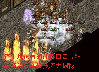 道士玩家真的能独自击败精英怪吗?实战技巧大揭秘 道士玩家真的能独自击败精英怪吗?实战技巧大揭秘