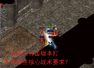 1.85星王合击版本打本有哪些核心战术要求? 1.85星王合击版本打本有哪些核心战术要求?