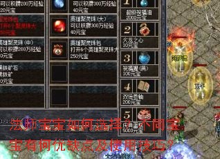 法师宝宝如何选择?不同宝宝有何优缺点及使用技巧? 法师宝宝如何选择?不同宝宝有何优缺点及使用技巧?
